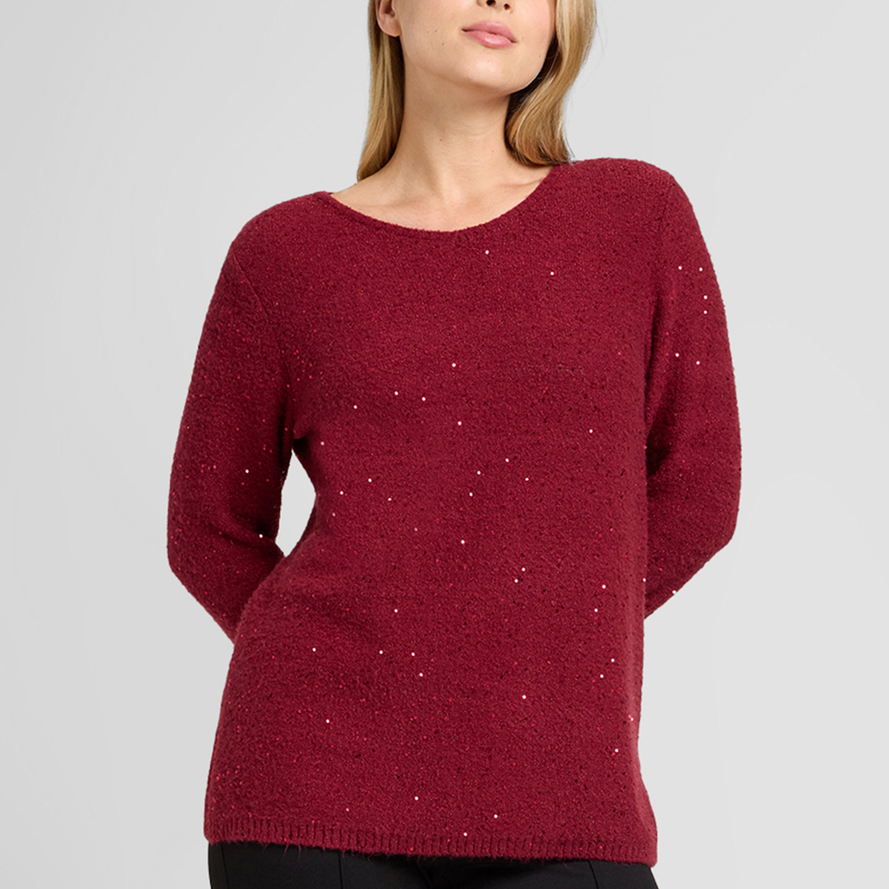 Maglia Donna Manica Lunga Paillettes LUISA VIOLA M502L0-04KM