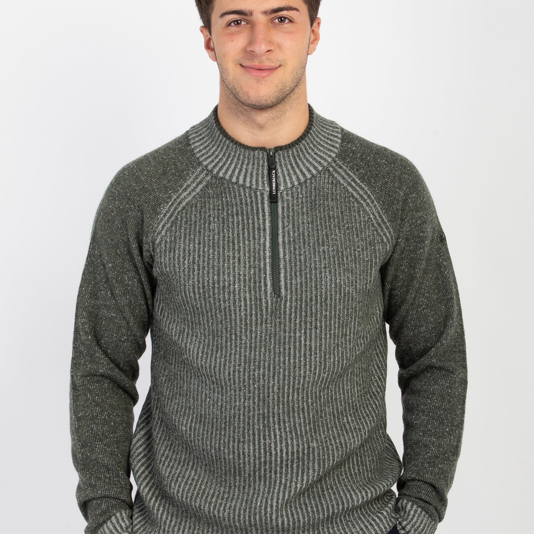 LUMBERJACK Maglia Uomo Collo Alto Zip Lana ART. EAGLE