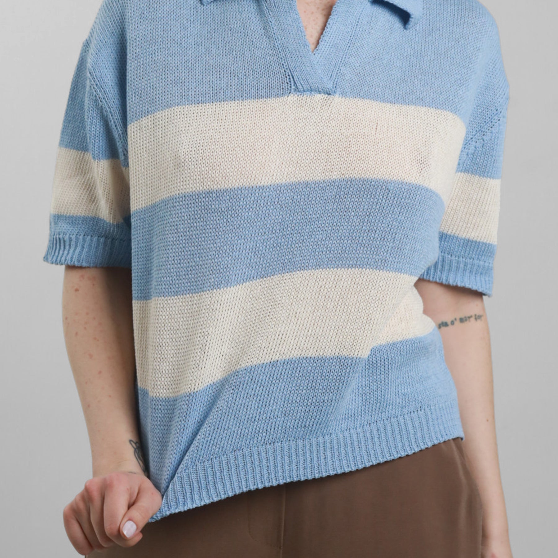 Polo Donna Mezza Manica A Righe Cotone SUSY MIX M91045