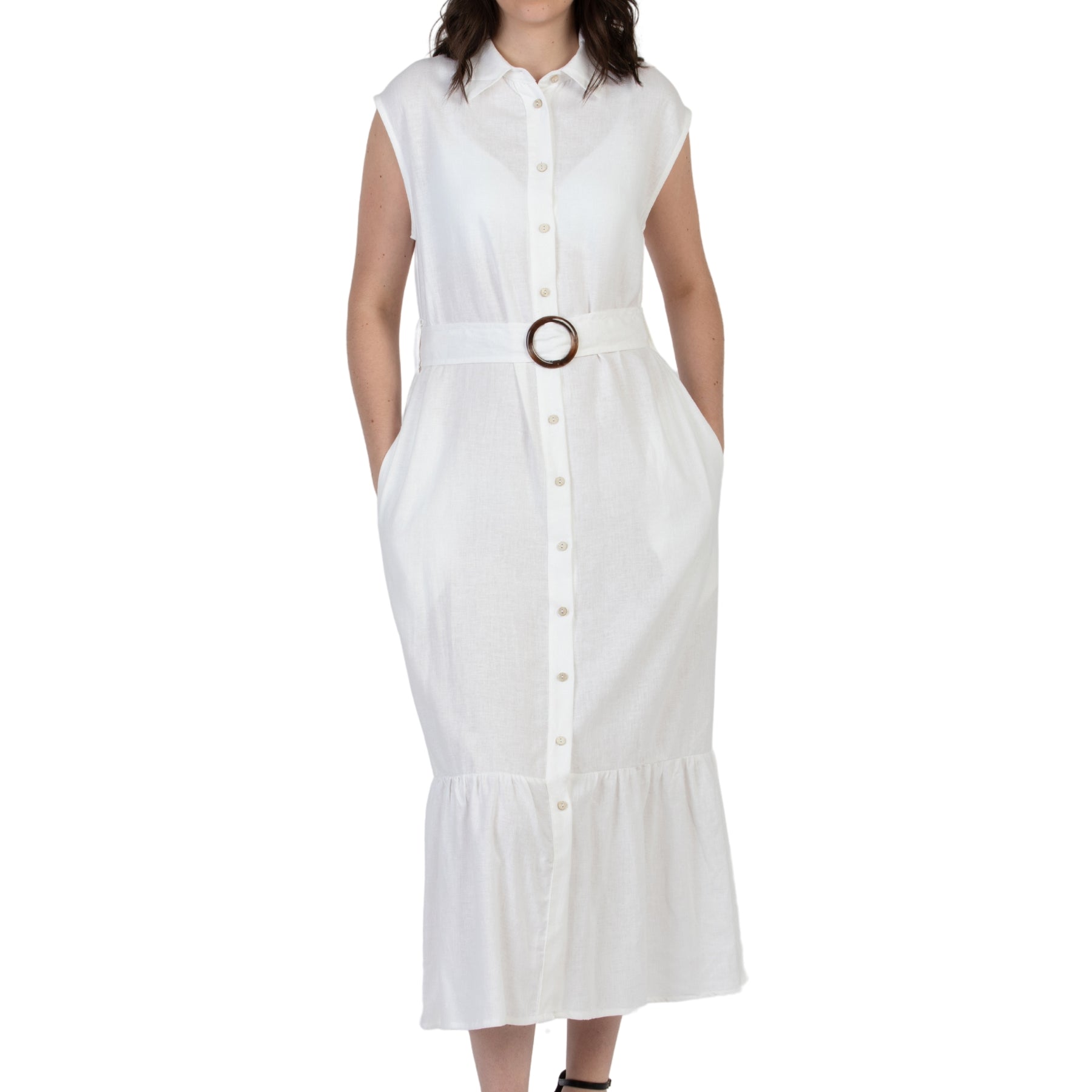 Abito Donna Senza Maniche Aperto Lino MARKUP MW661252