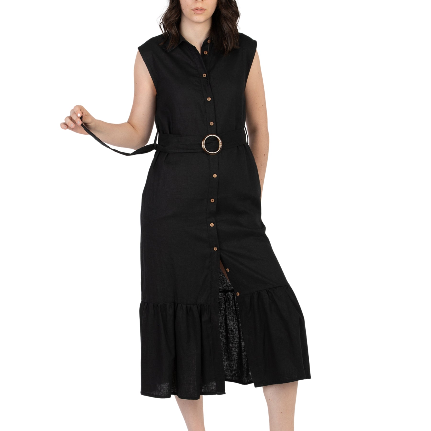 Abito Donna Senza Maniche Aperto Lino MARKUP MW661252