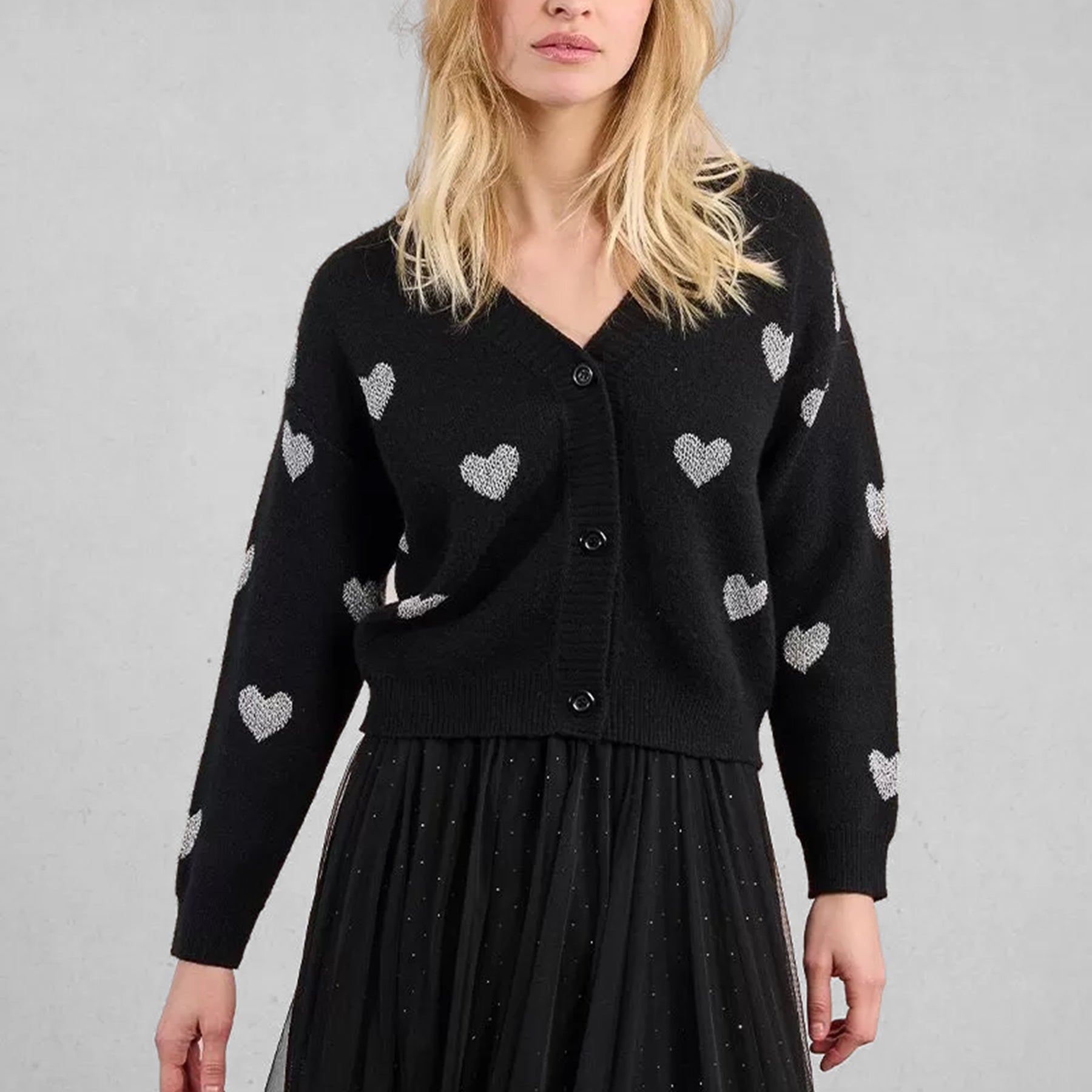 Cardigan Donna Manica Lunga Bottoni Lurex MOLLY BRACKEN LA1775DN