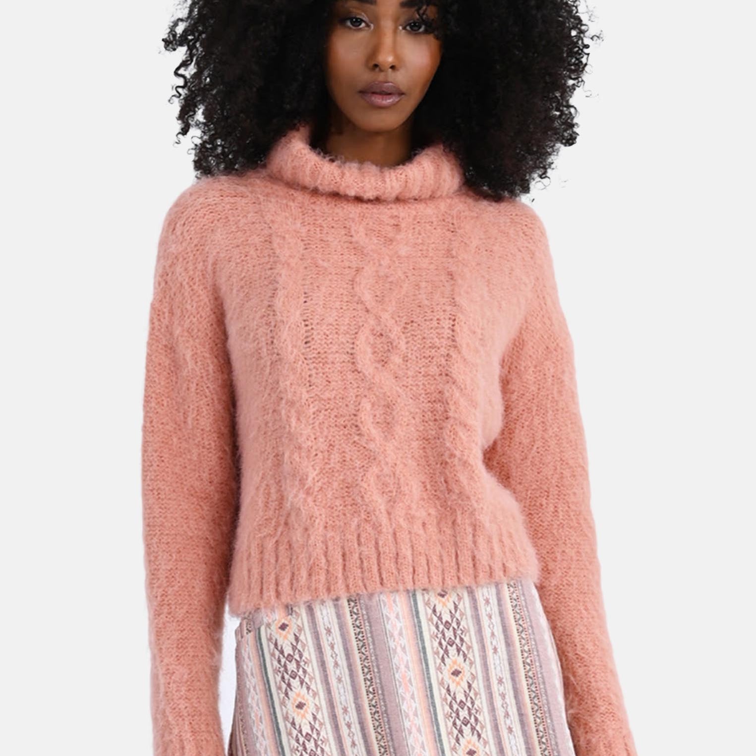 Dolcevita in Mohair con trecce MOLLY BRACKEN LAR127BH