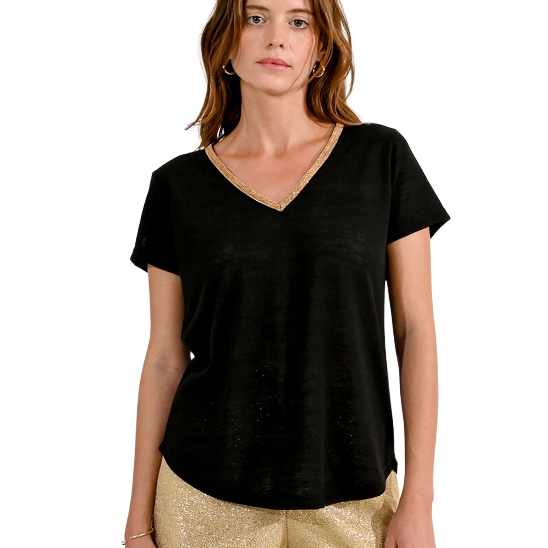 MOLLY BRACKEN T427CP T-Shirt Mezza Manica Fiammata