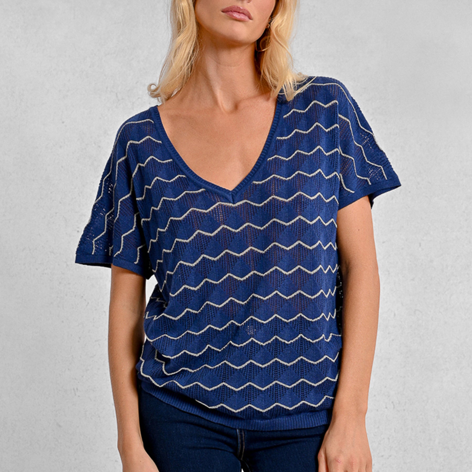 Maglia Donna Mezza Manica Lurex MOLLY BRACKEN LA1718DP