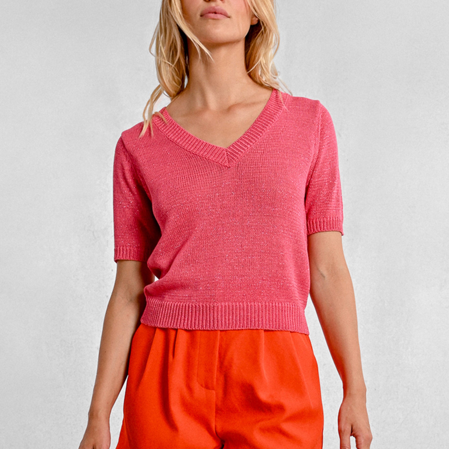 Maglia Donna Mezza Manica Lavorata MOLLY BRACKEN LA1727DP