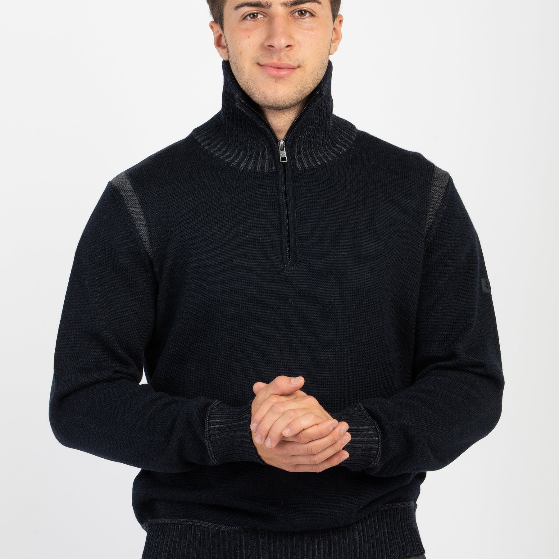 NAVIGARE Maglia Uomo Collo Alto Zip Lana ART. NH1062