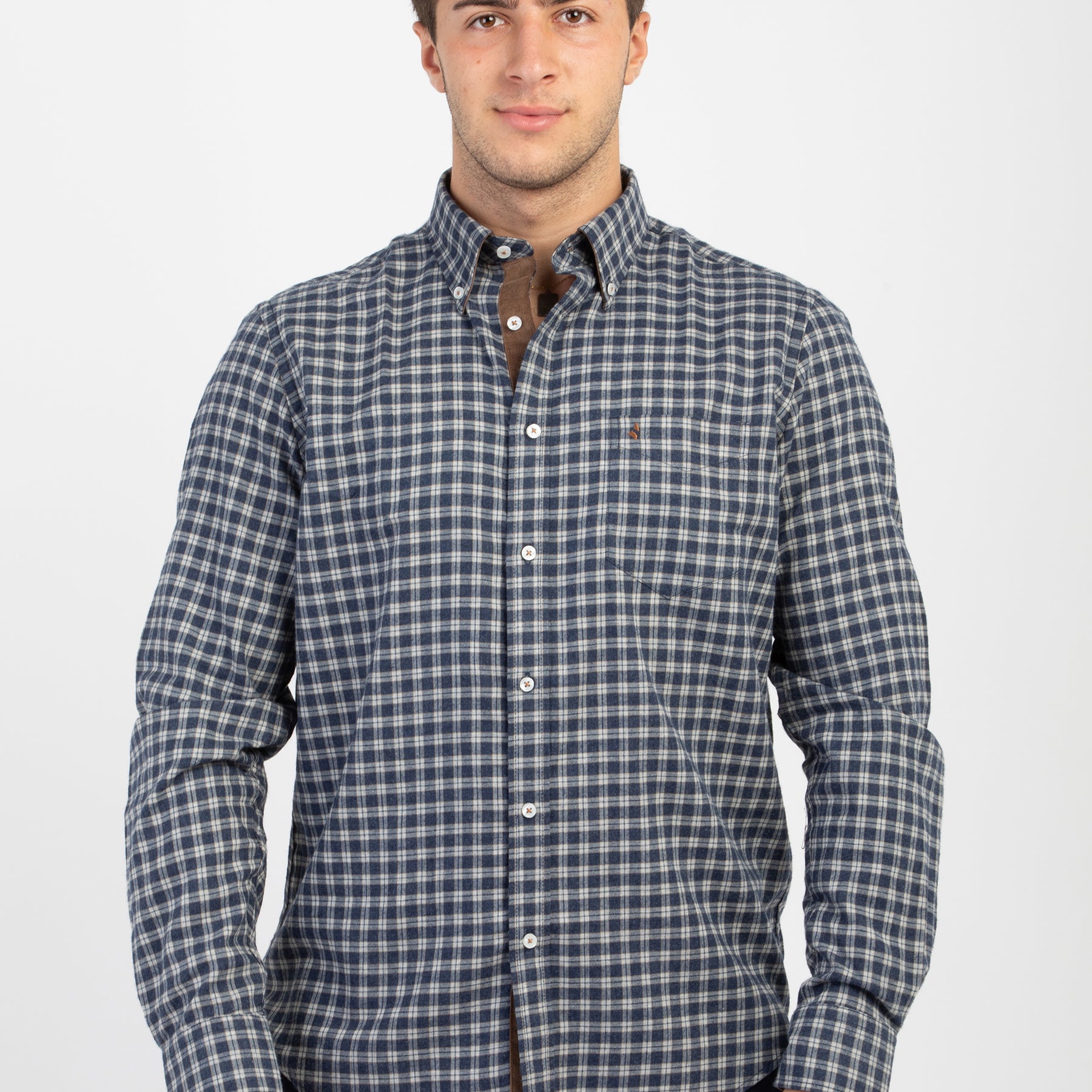 NAVIGARE Camicia Uomo Manica Lunga Flanella Puro Cotone ART. NH3044