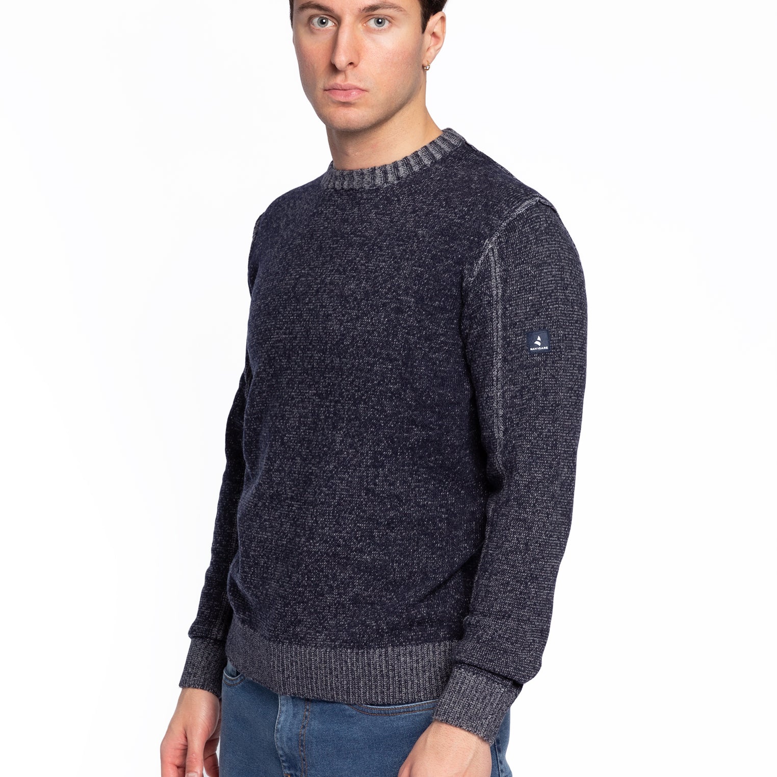 Maglia girocollo in lana vanisé NAVIGARE NVD1013