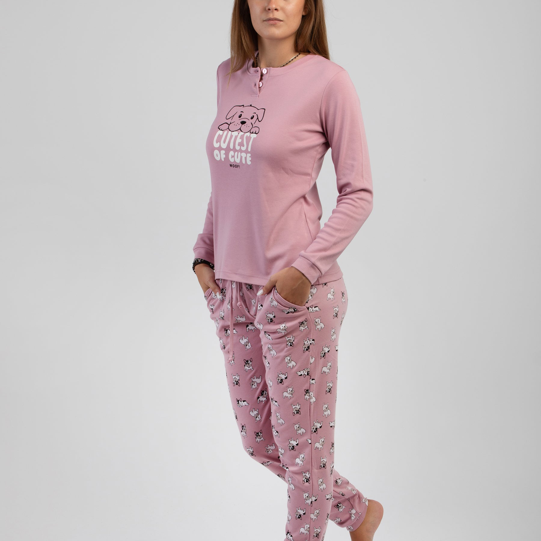 Pigiama Donna Cotone Felpato NOI DI NOTTE FA008777