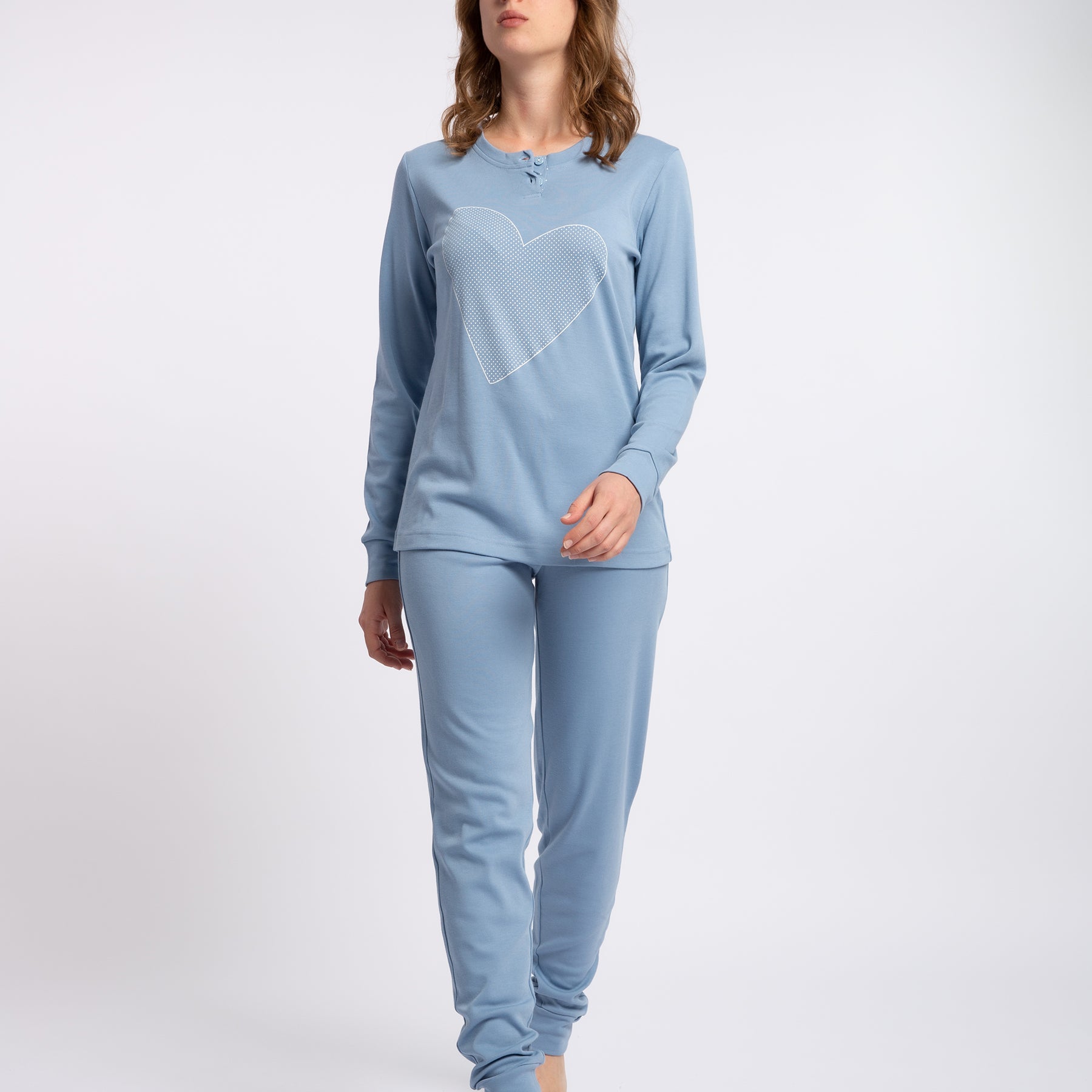 Pigiama Donna Cotone Felpato NOI DI NOTTE FA008786/8972