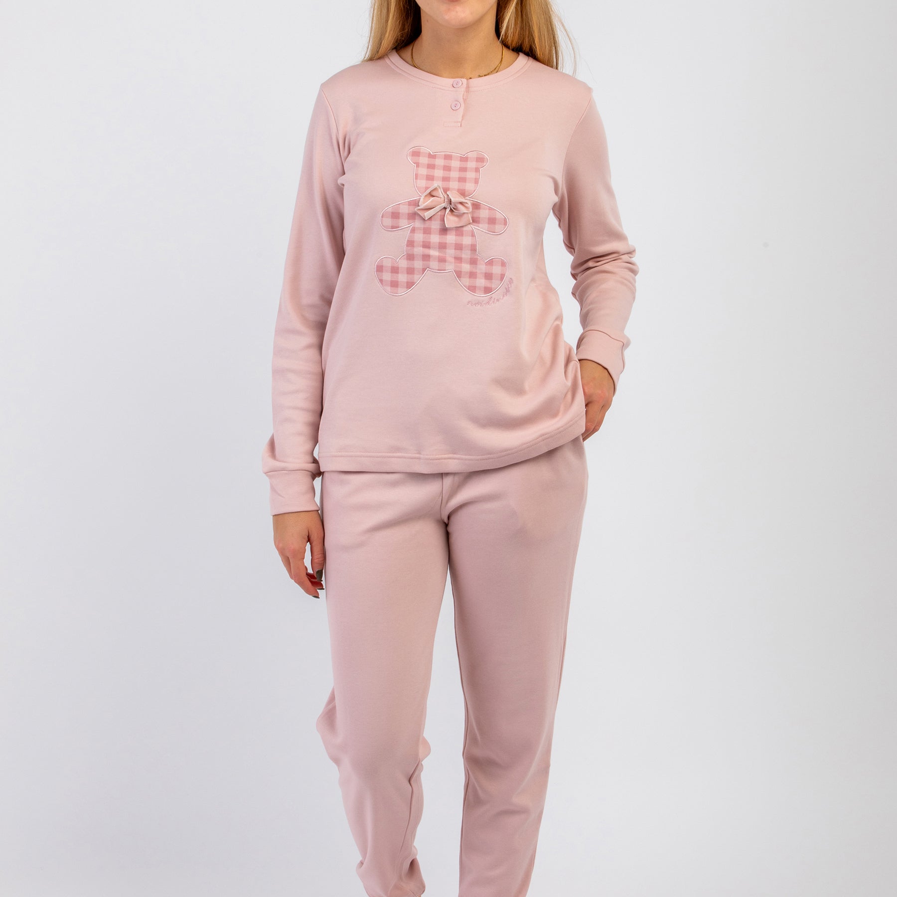 Pigiama Donna Cotone Felpato NOI DI NOTTE FA008826