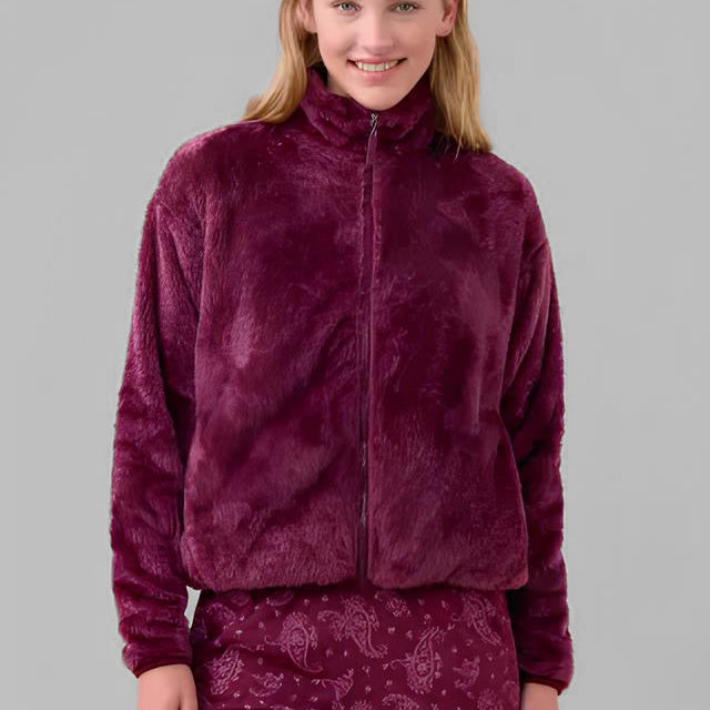 NOI DI NOTTE Giacca Felpa Zip Donna Ecopelliccia ART. GE003037/3038
