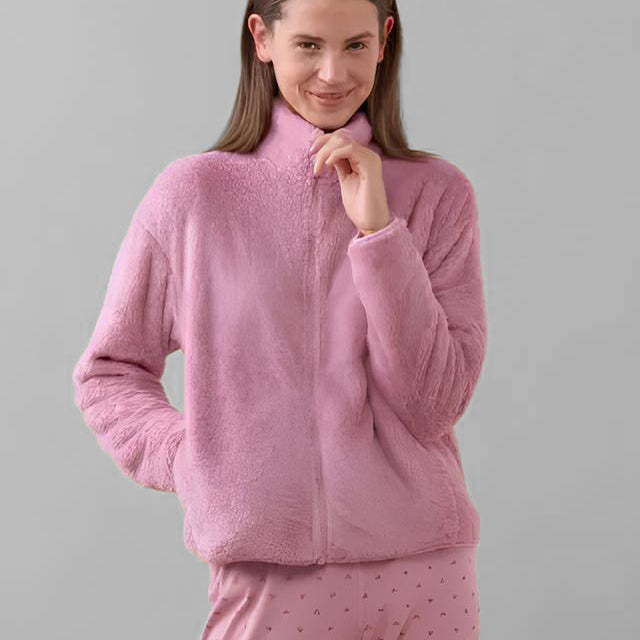 NOI DI NOTTE Giacca Felpa Zip Donna Ecopelliccia ART. GE003037/3038