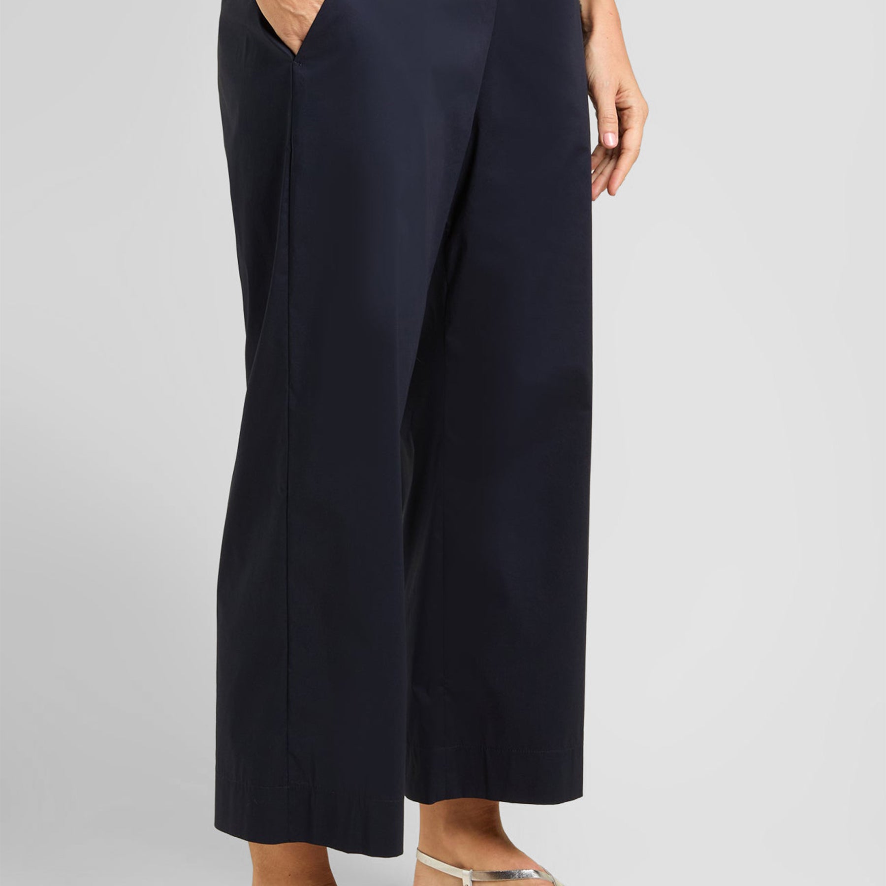 LUISA VIOLA Pantalone Donna Curvy Rasatello Con Elastico ART. P006F0-0471
