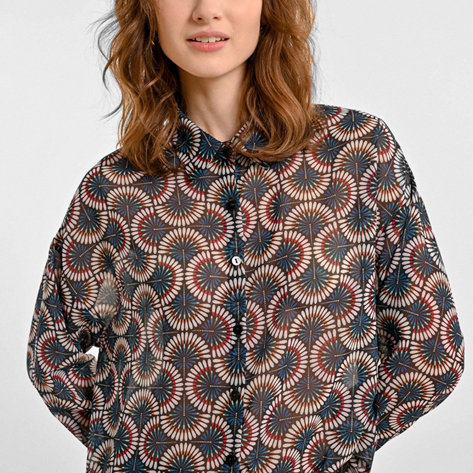 Camicia Donna Manica Lunga Fantasia MOLLY BRACKEN P1748CH
