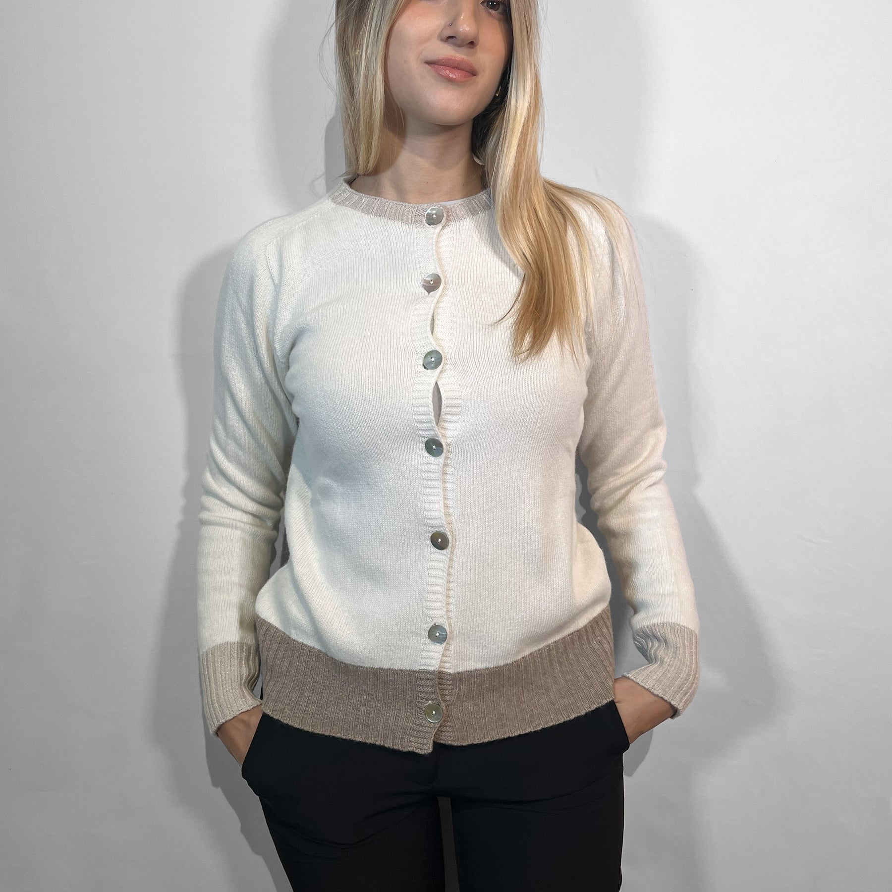 PREMODE Giacca Donna Maglia Coreana Lana e Cashmere ART. 345692