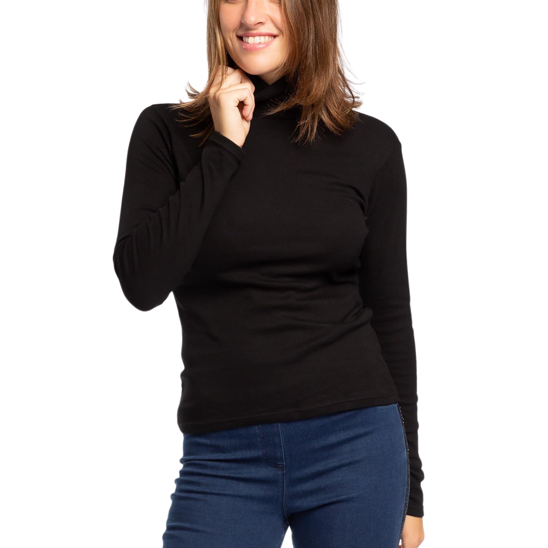 RAGNO Maglia Dolcevita Donna in Thermo Cotton – Sottogiacca Calda e Confortevole