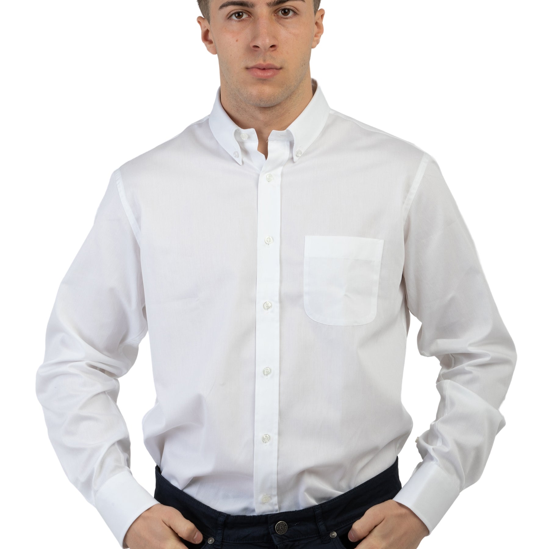 Camicia Uomo Regular Botton Down 100% Cotone Millerighe INGRAM 3H620