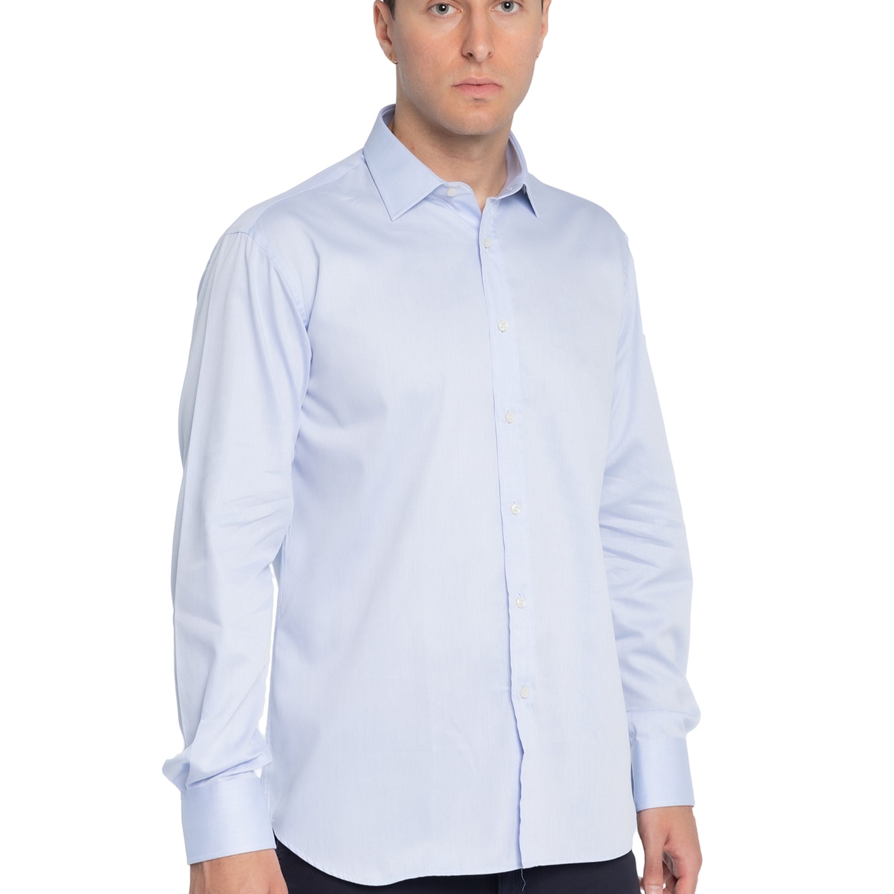Camicia Uomo Slim Fit 100% Cotone Millerighe INGRAM 3H620