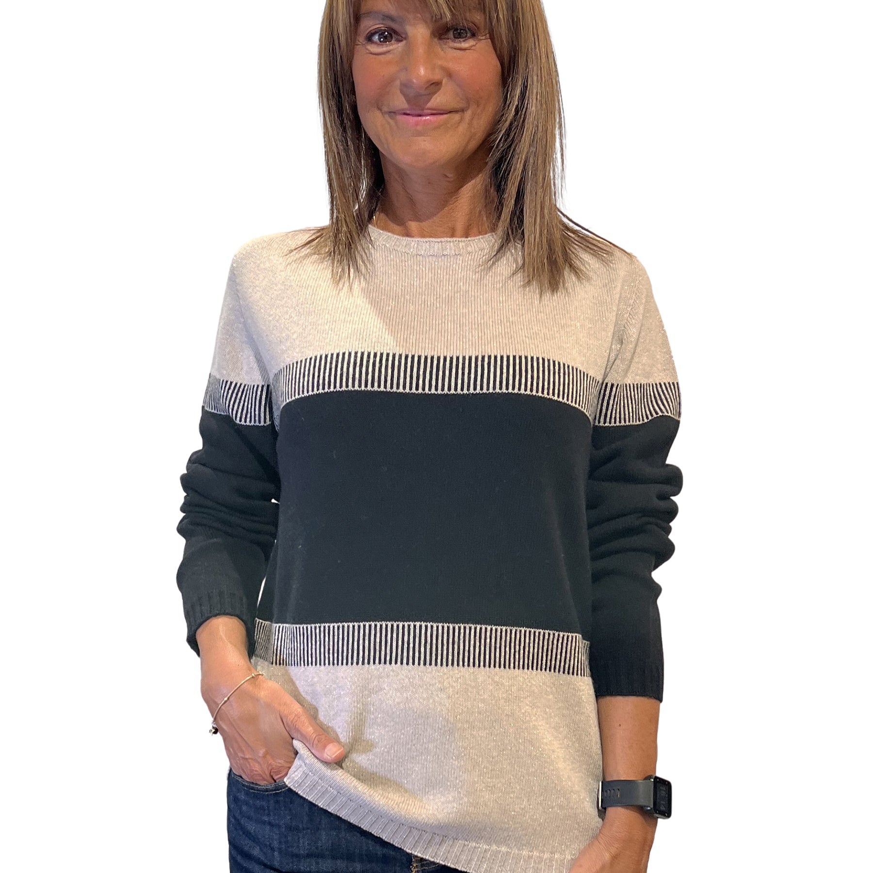 CARLA FERRONI Maglia Donna Manica Lunga Lana e Cashmere ART. 4358