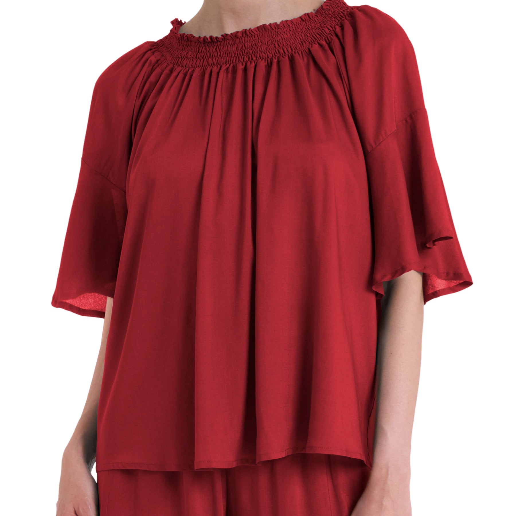 Blusa Donna Manica Tre Quarti 100% Viscosa Leggera DQ05DE