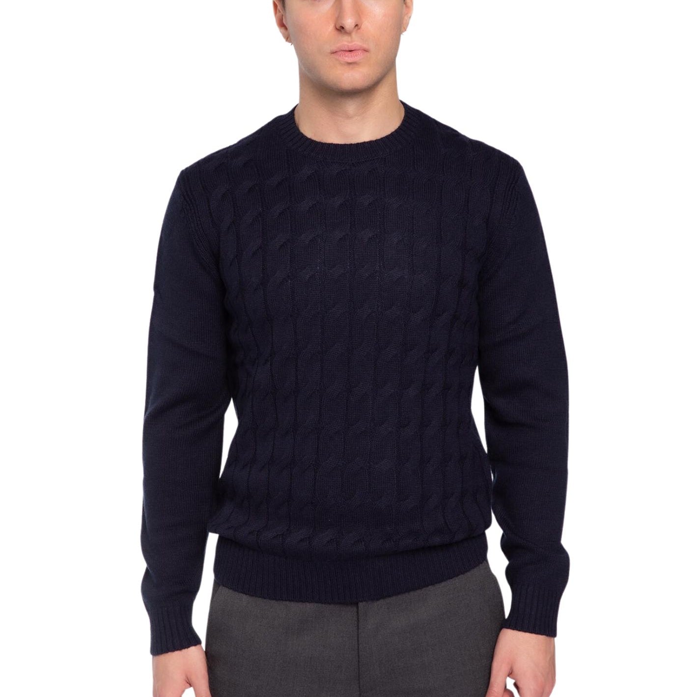 Maglia Girocollo in lana con trecce MARKUP MK20128