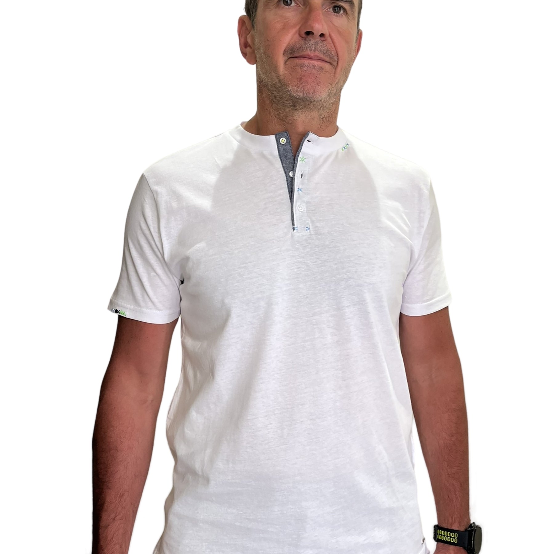 T-shirt Uomo Serafino 100% Cotone MARKUP MK691044