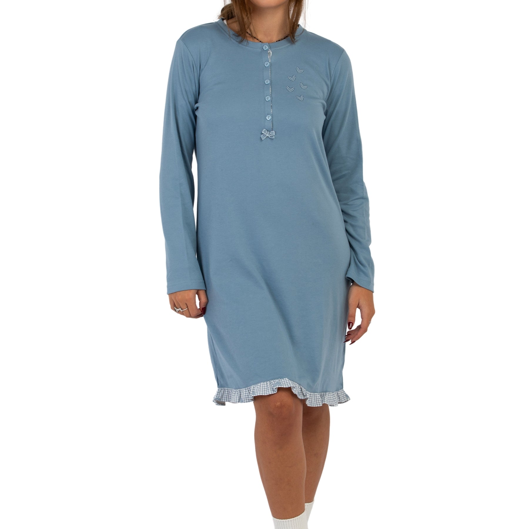 Camicia da Notte Cotone Felpato NOI DI NOTTE LA003144/3172