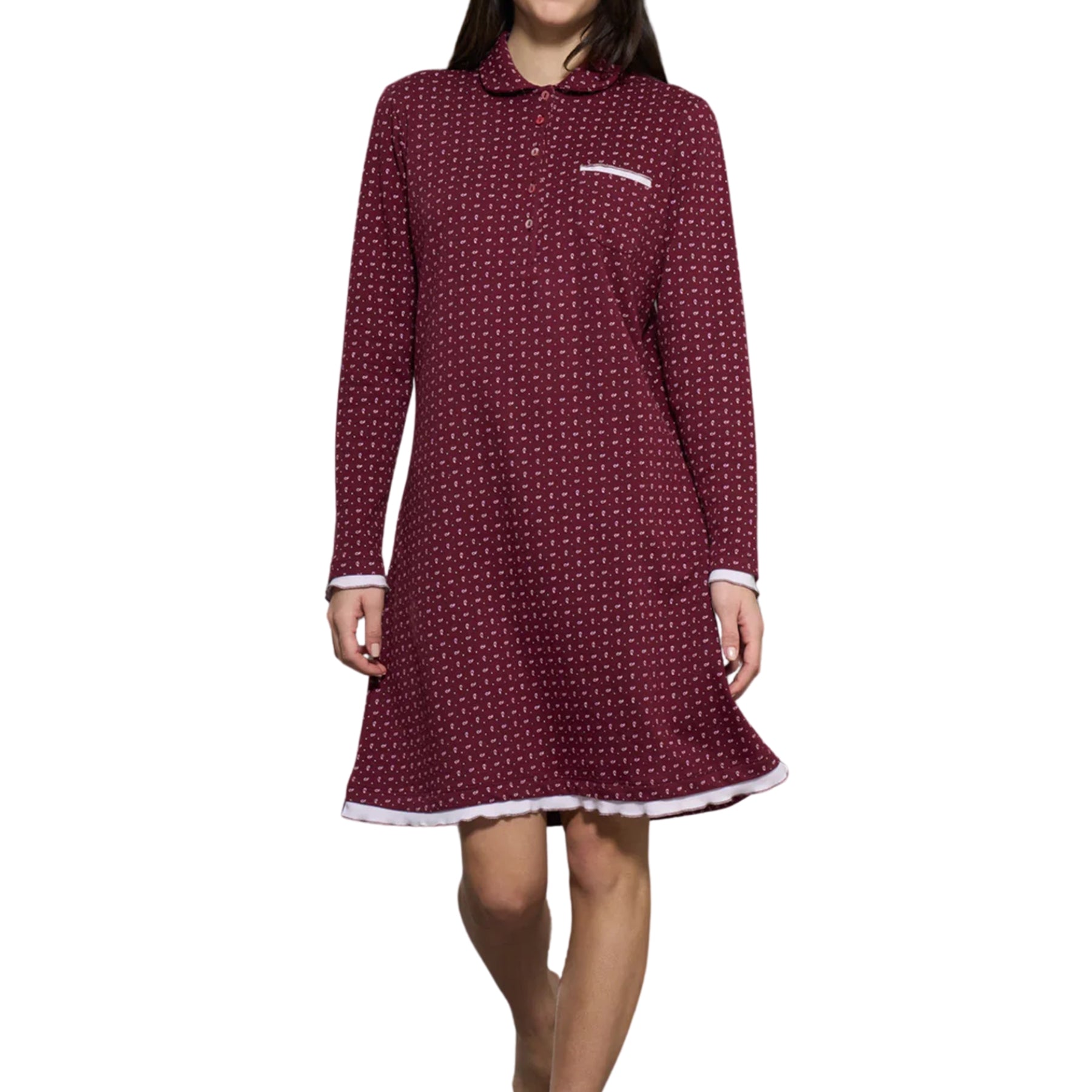 Camicia da Notte 100% Cotone Felpato RAGNO DN97NK