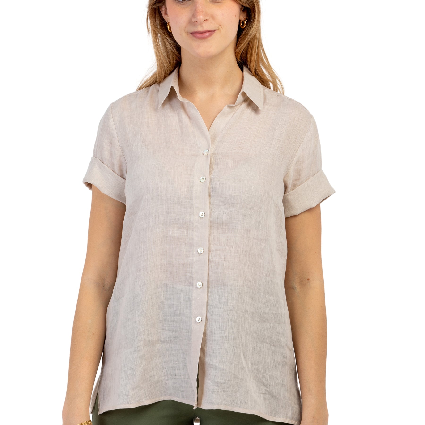 Camicia Donna Mezza Manica 100% Lino VLT'S by VALENTINAS 03M IARINA