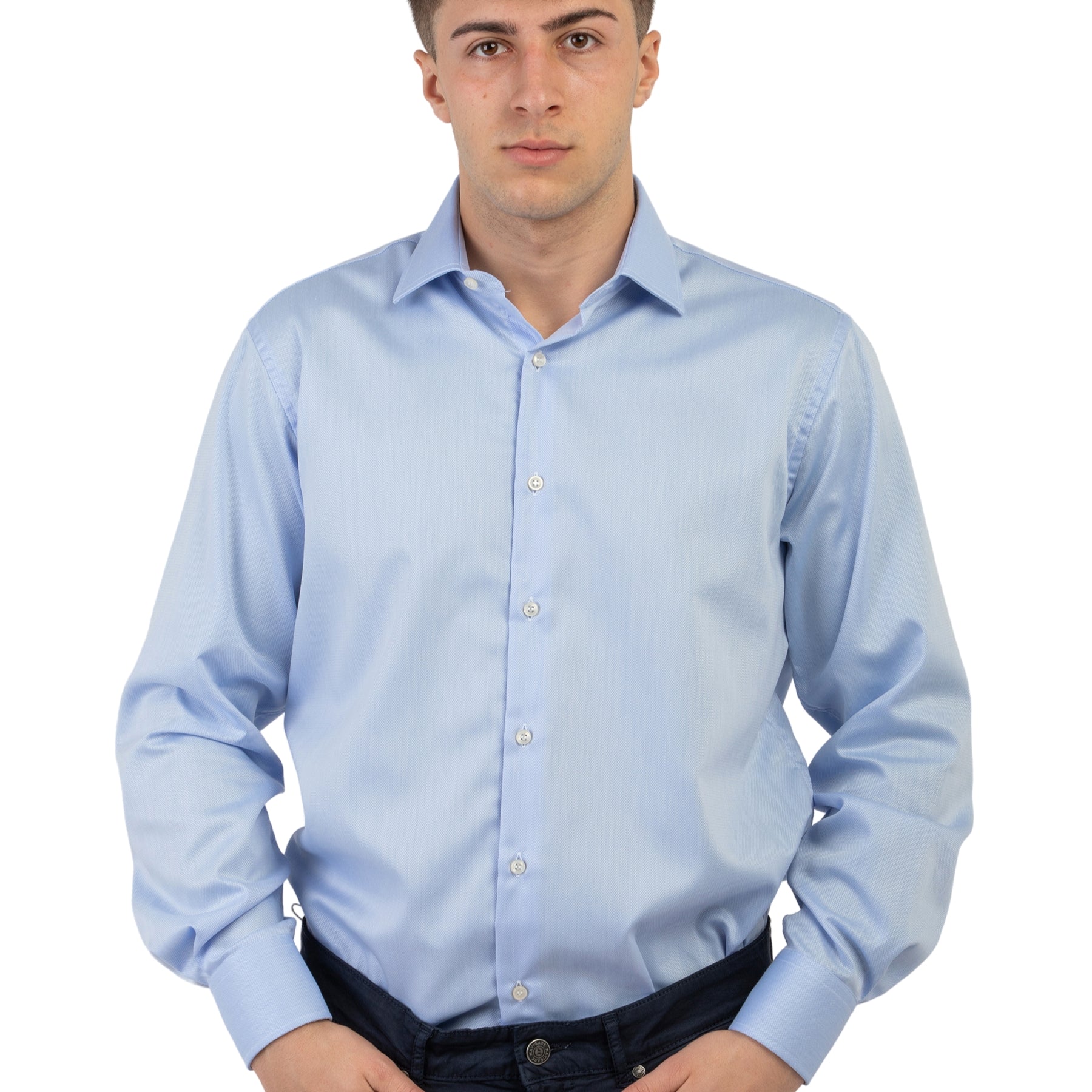 Camicia Uomo Regular 100% Cotone NO STIRO Armaturato INGRAM 69312