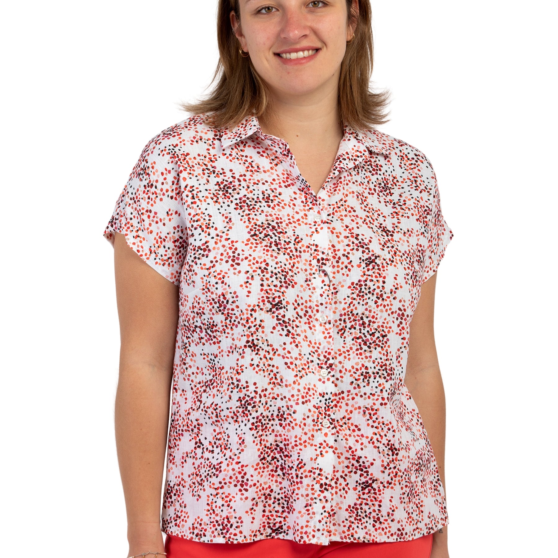 Camicia Donna Mezza Manica Lino Cotone VLT'S by VALENTINAS 89M JOSS