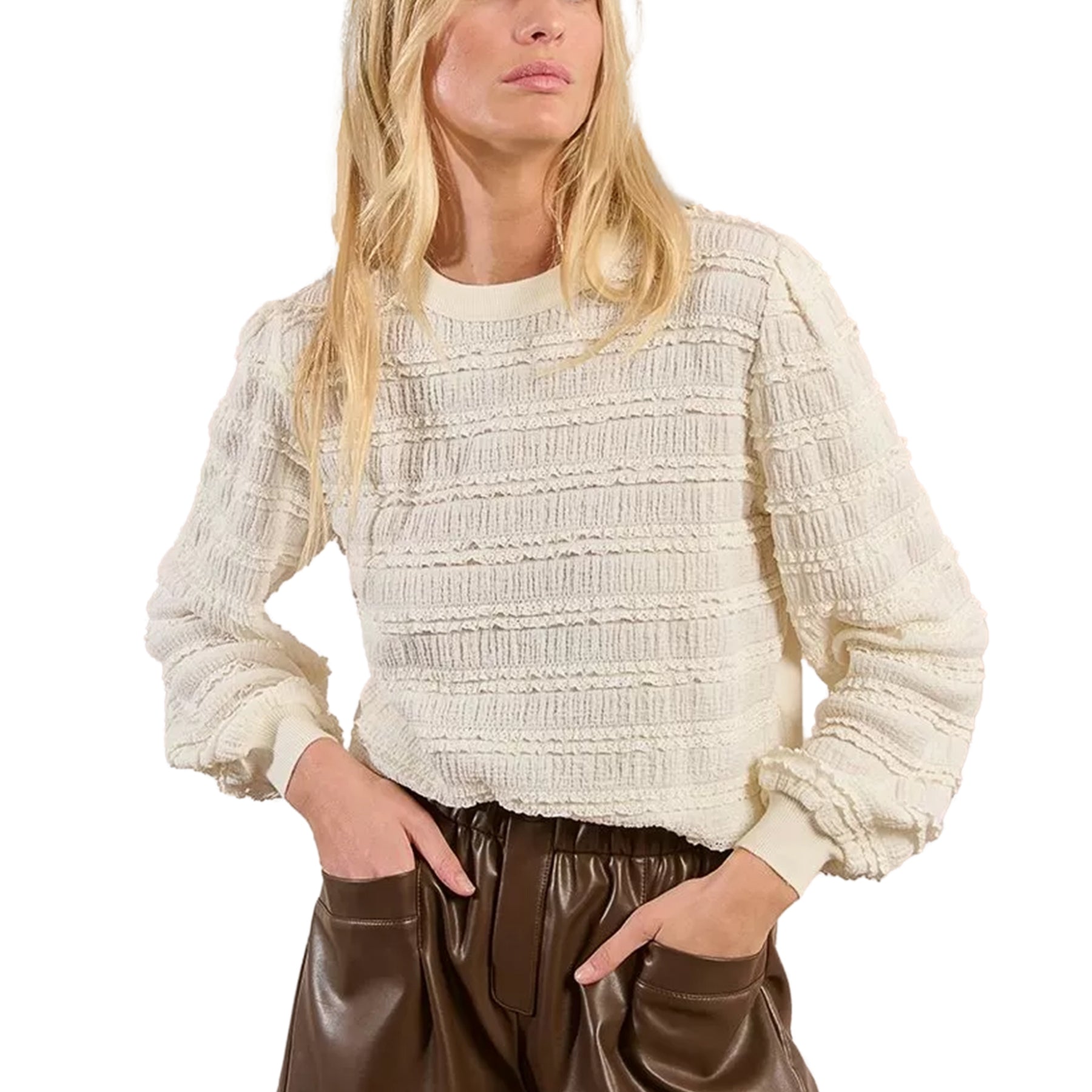 Maglia Donna Girocollo Manica Lunga Viscosa Invernale MOLLY BRACKEN LAF117DN