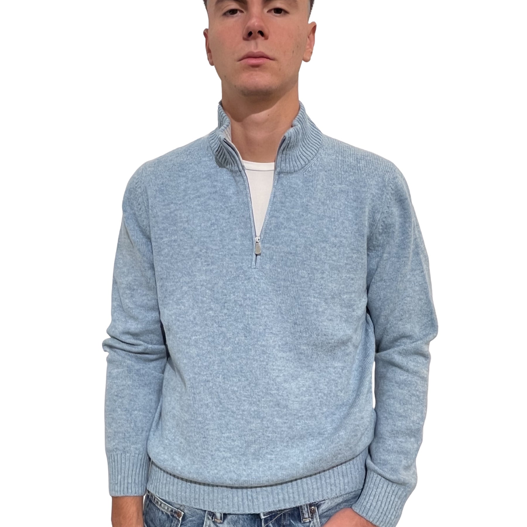 Lupetto Uomo Mezza Zip Lana Cachemire GRAN SASSO 23125/19621