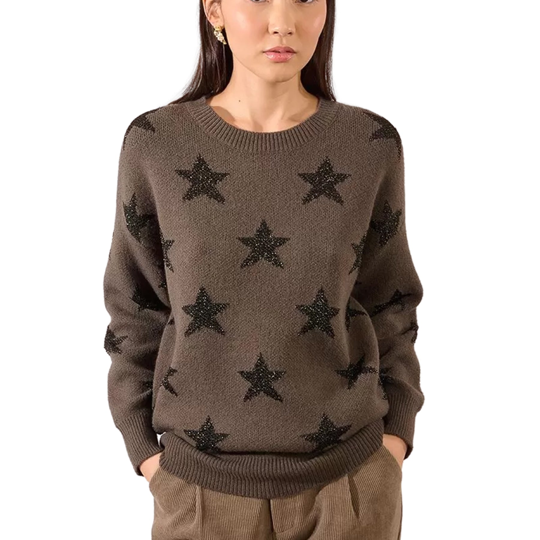 Maglia Donna Girocollo Lurex MOLLY BRACKEN LA855BDN