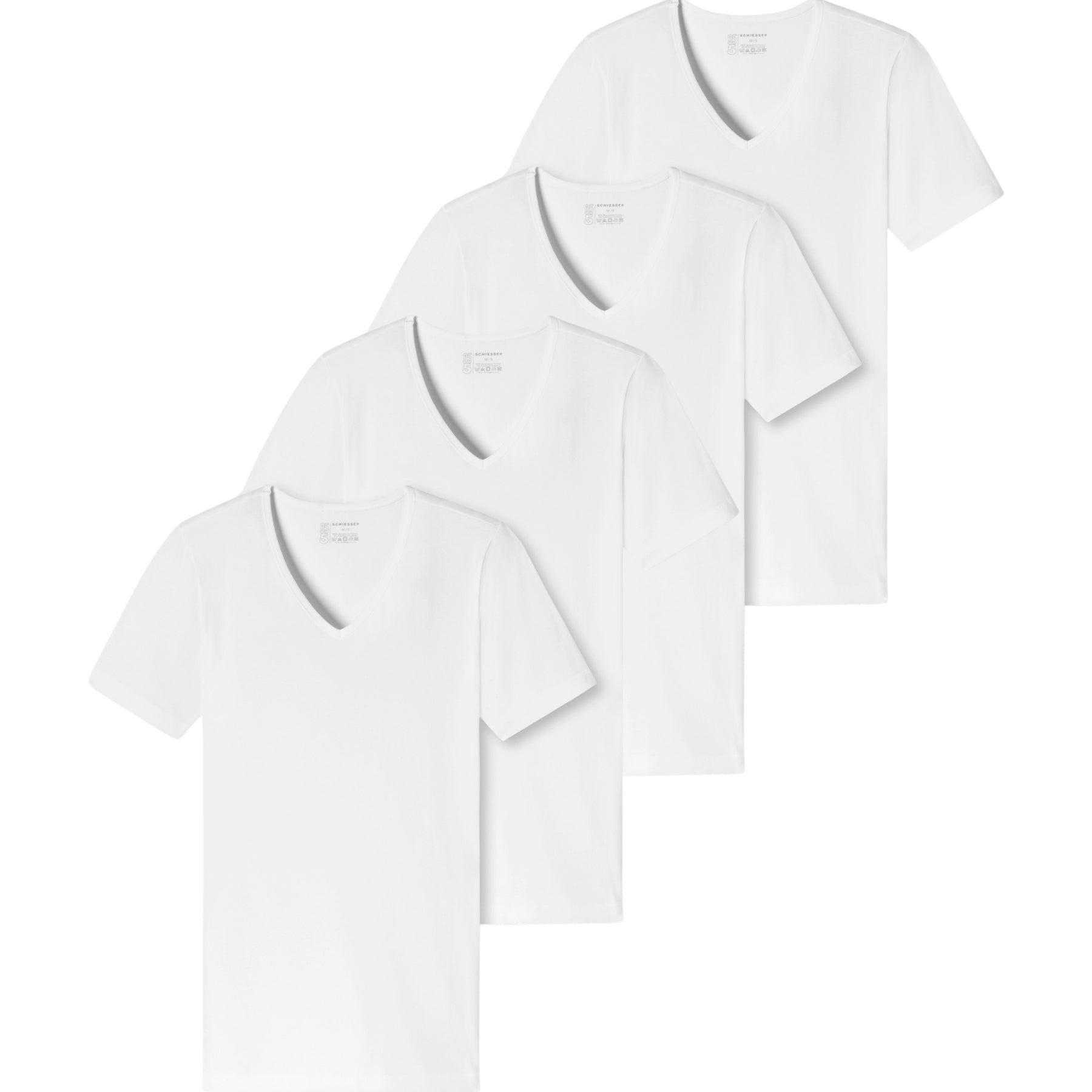 4 MAGLIE Scollo V Uomo Cotone SCHIESSER 173982