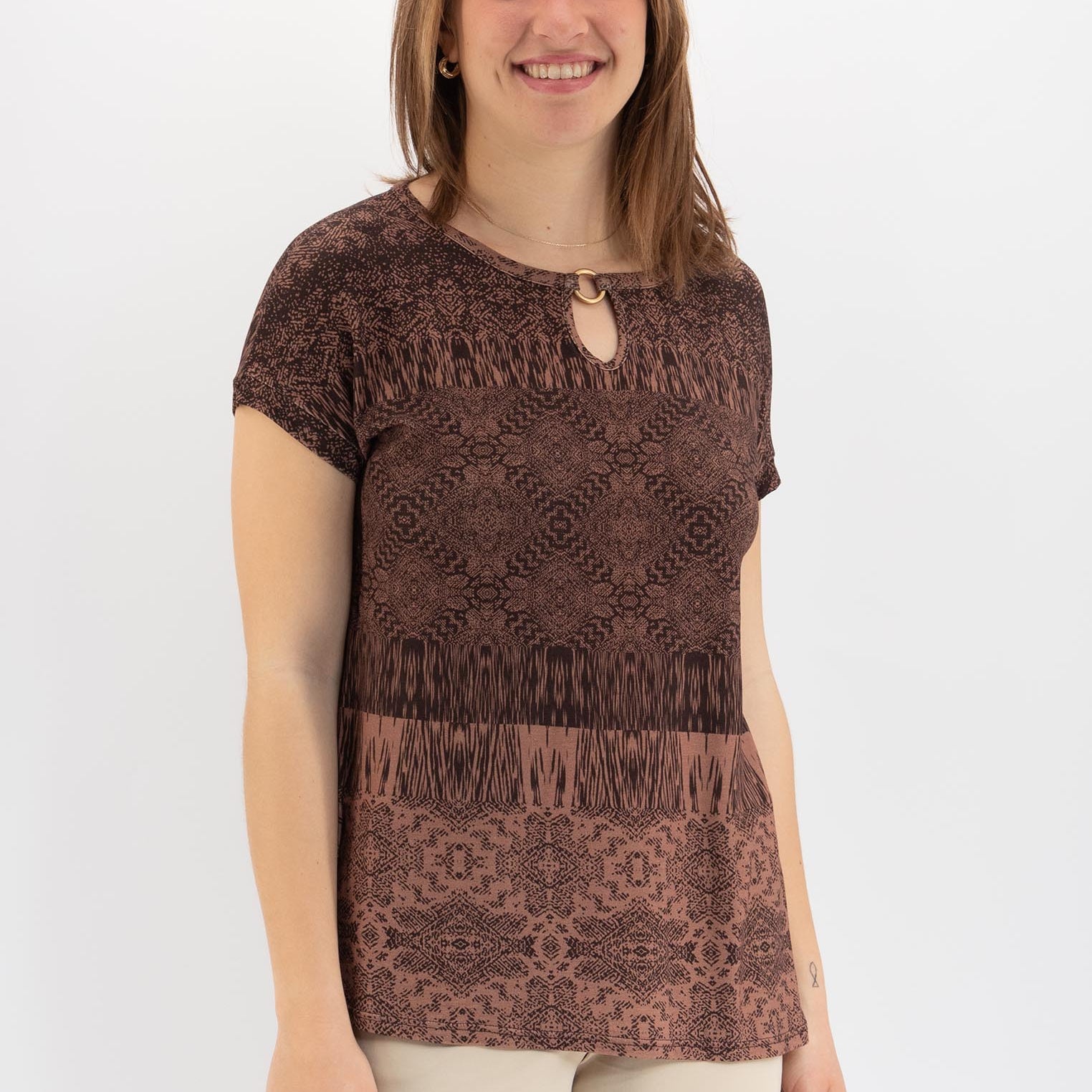 T-shirt fantasia con goccia RAGNO DI02T7