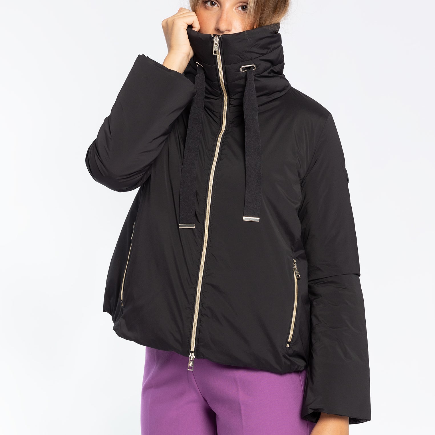 Piumino Corto Collo Alto con Imbottitura in Lana merinos RAGNO DL93K6