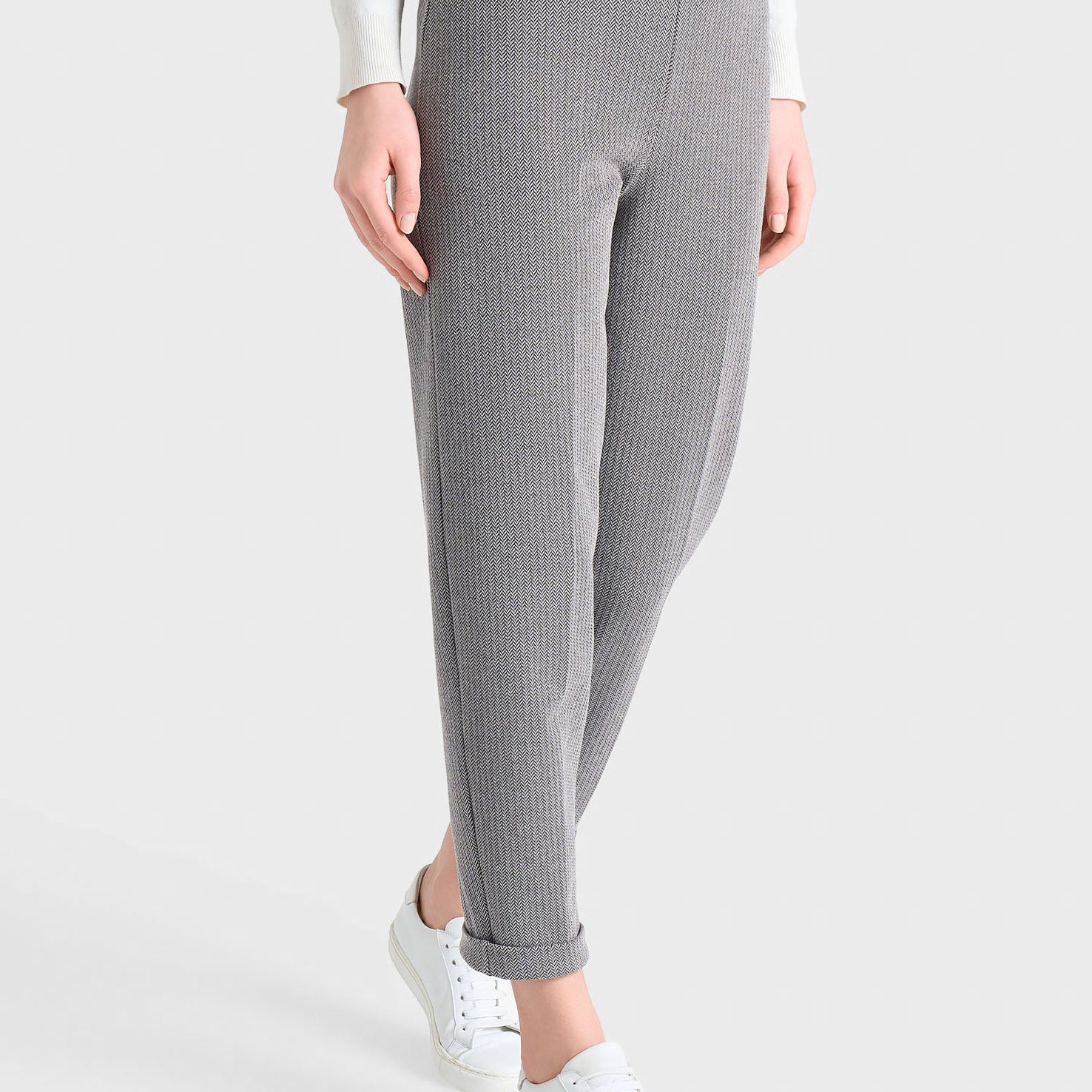RAGNO Pantalone Lungo Donna Tessuto Invernale Spigato ART. DR83PF
