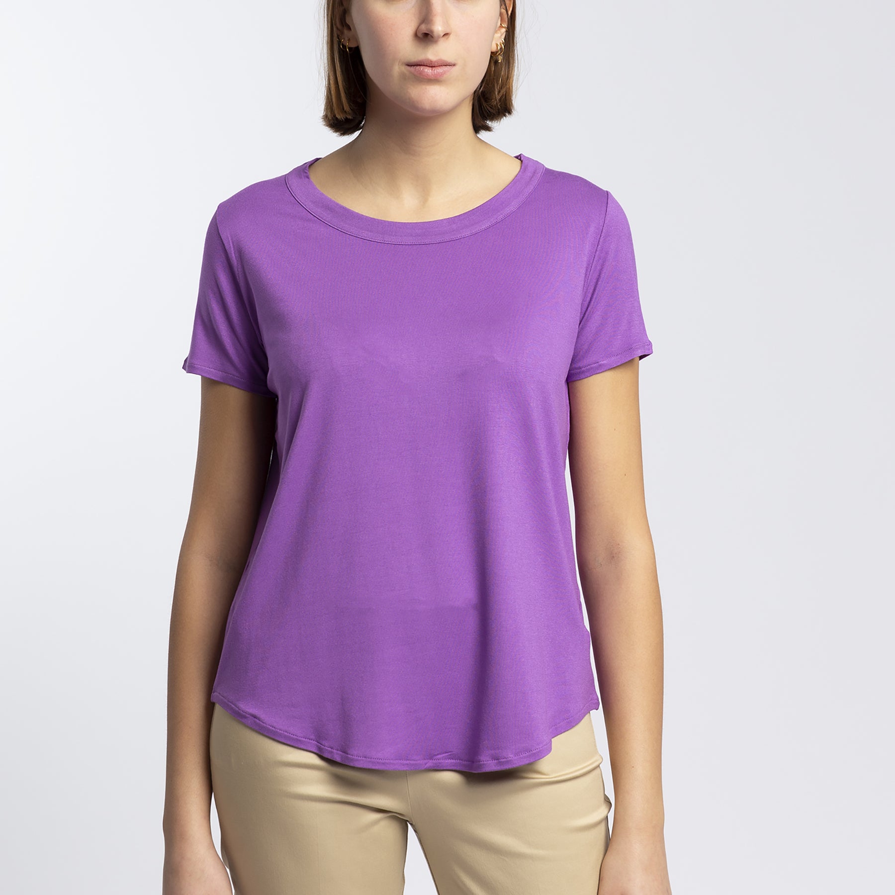 RAGNO 701217 T-shirt a Manica Corta in Viscosa