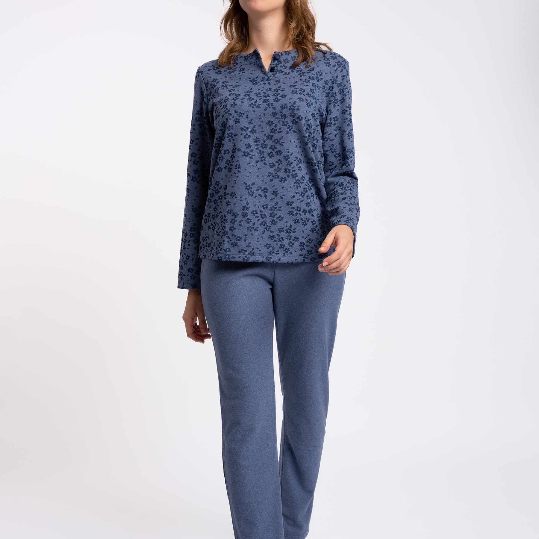 Pigiama Donna Cotone Felpato RAGNO DO52N1