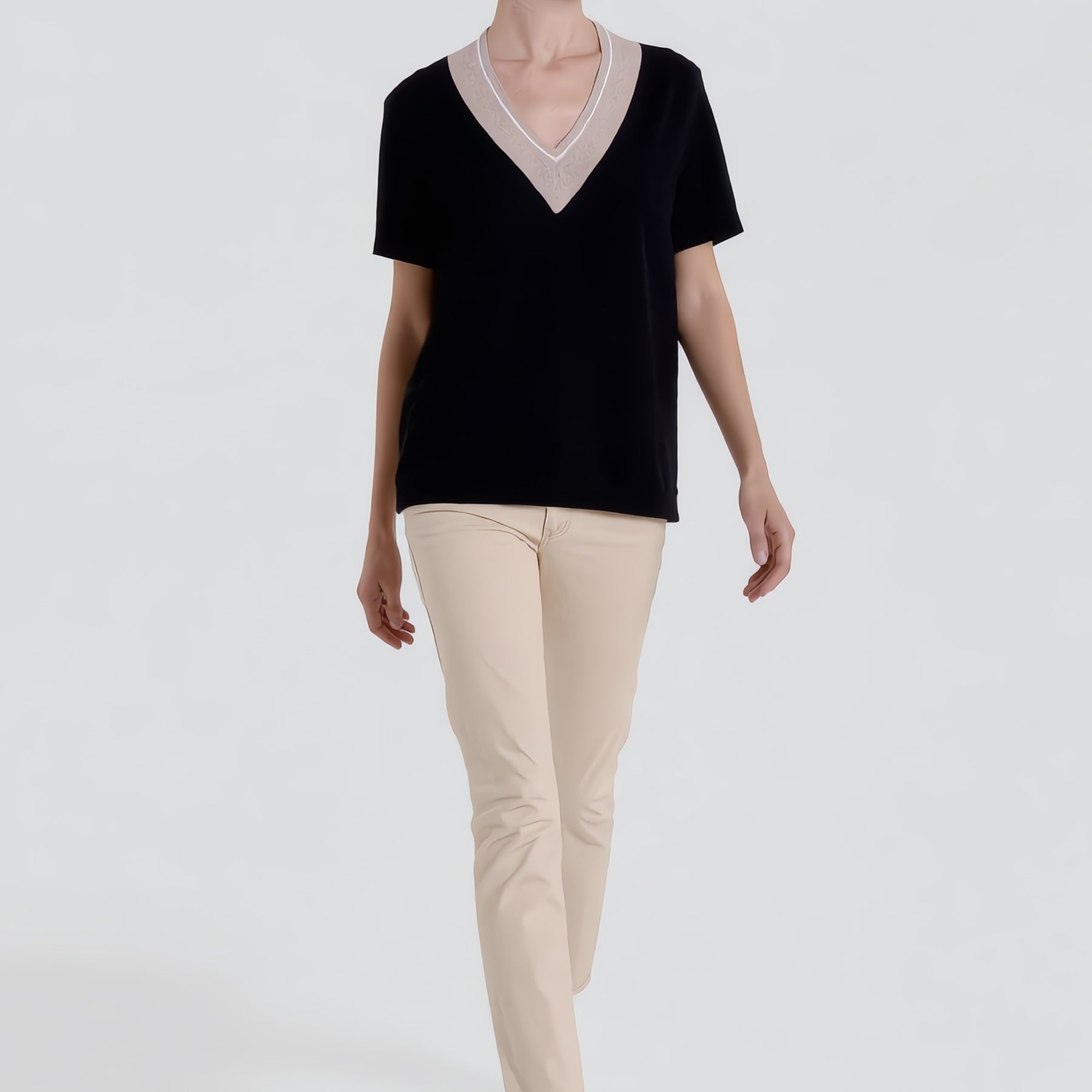 INTRECCI MILANO Maglia Donna Over Scollo V Lurex ART. S26-22