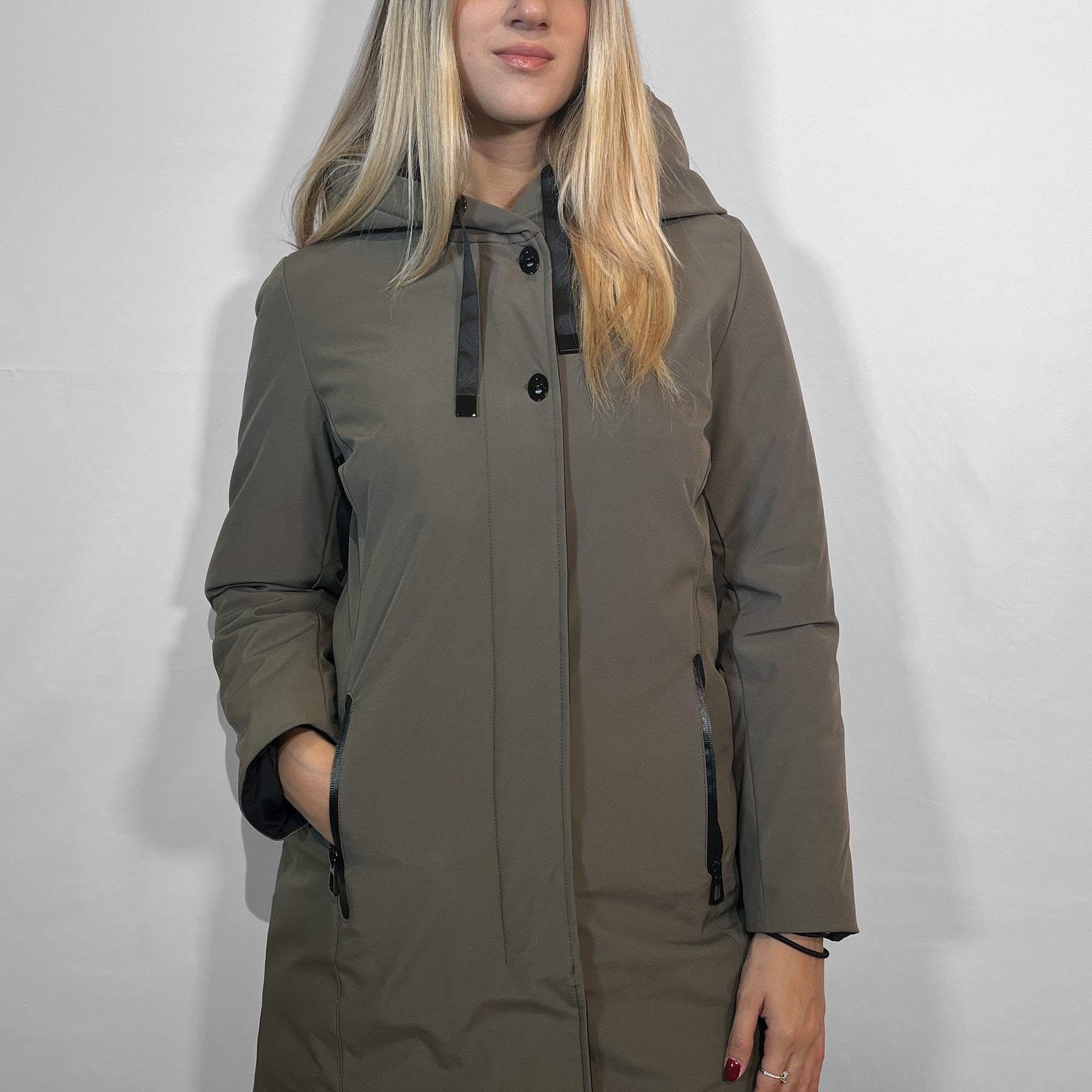 SATINETTE Piumino Donna Liscio Interno Trapuntato Termico ART. DELIA 033