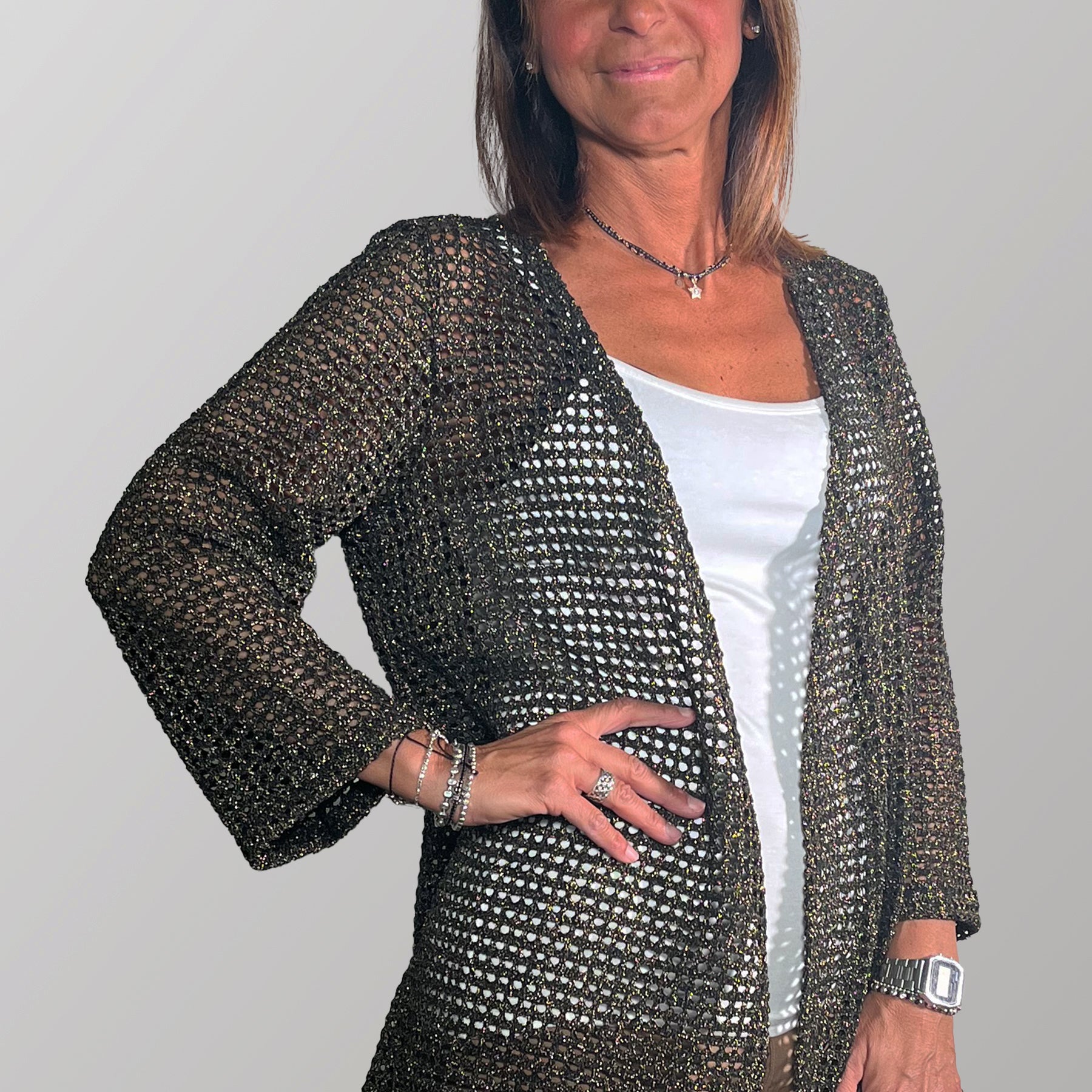 Coprispalle Donna Traforato Viscosa e Lurex BARBARELLA 619G