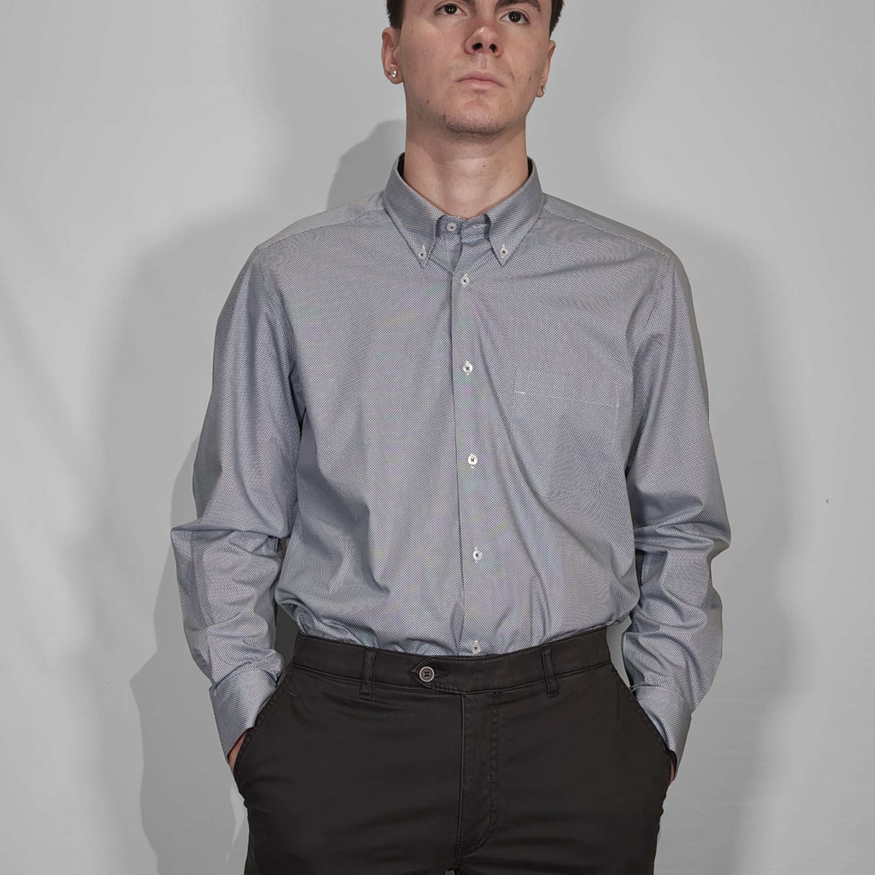 SPORTING MARE Camaicia Uomo Puro Cotone Microdisegno ART. GANDIA 284E