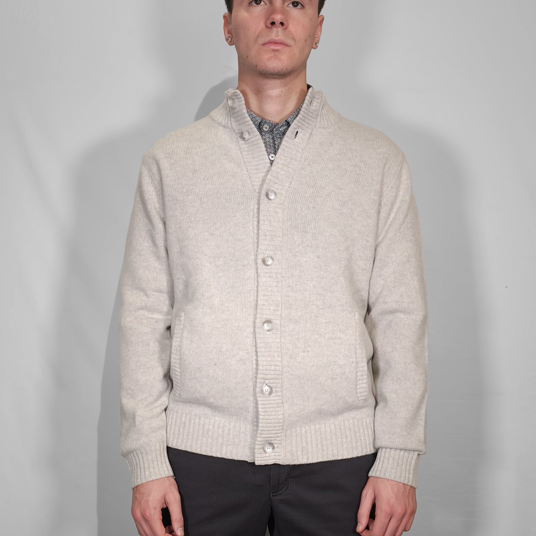 SPORTING MARE Giacca Maglia da Uomo a Coreana in Morbida Lana ART. 2720/170BT