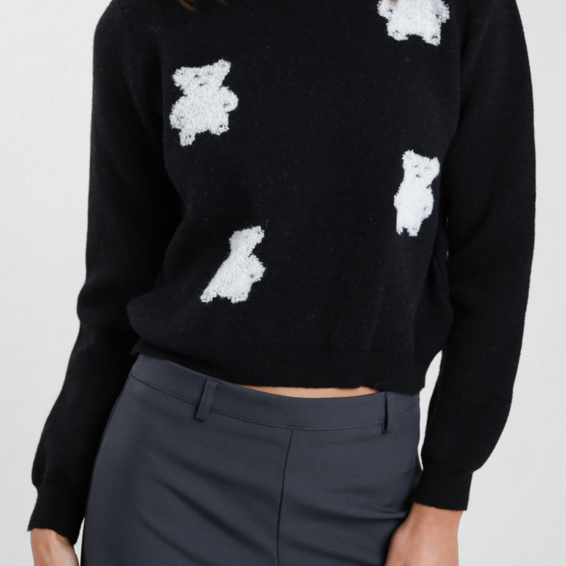 SUSY MIX Maglione con Orsetti sul Fronte Donna Caldo Morbido Moda Inverno Qualità ART. 25830