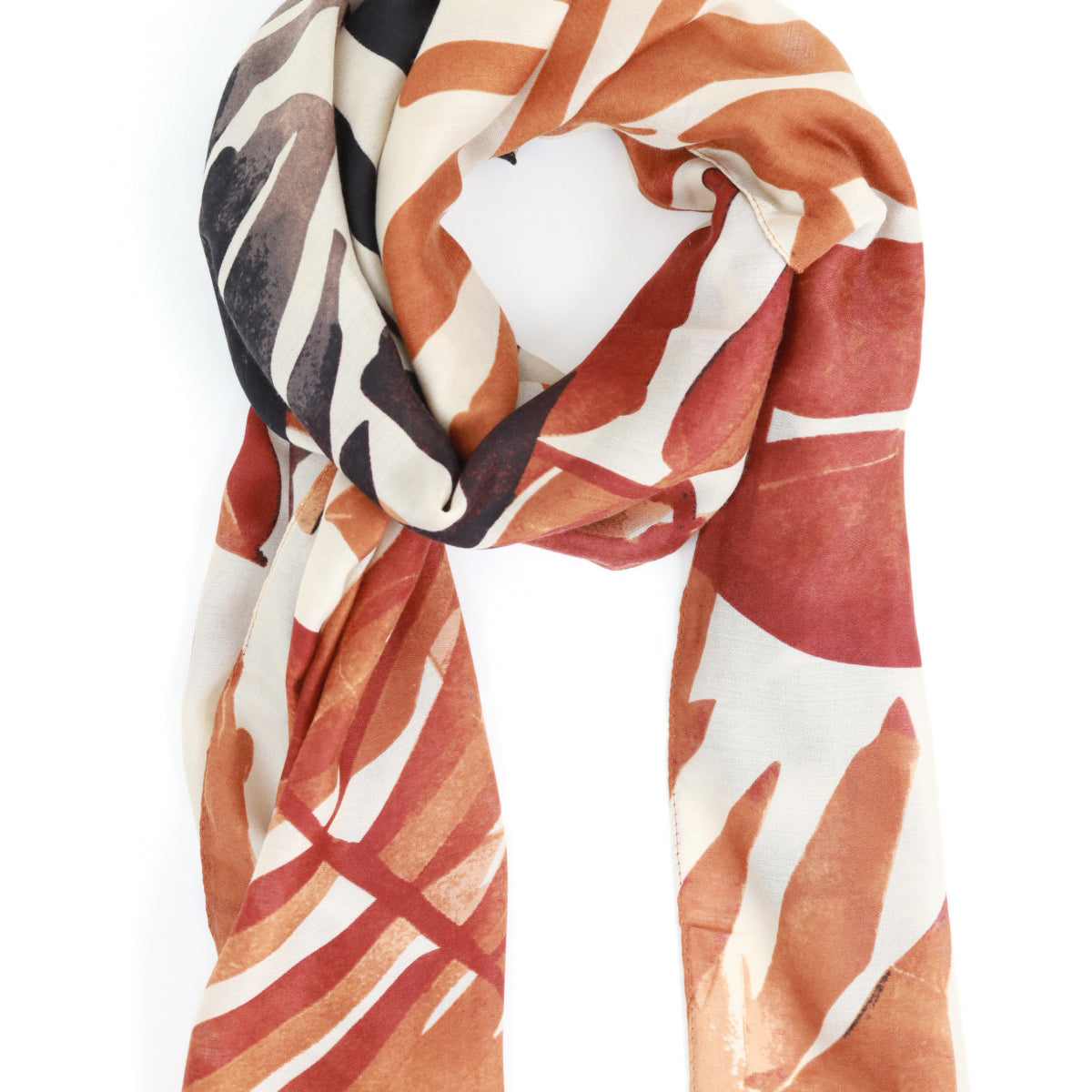 SUSY MIX Stola Donna in Viscosa Multicolor Fantasia Foglie