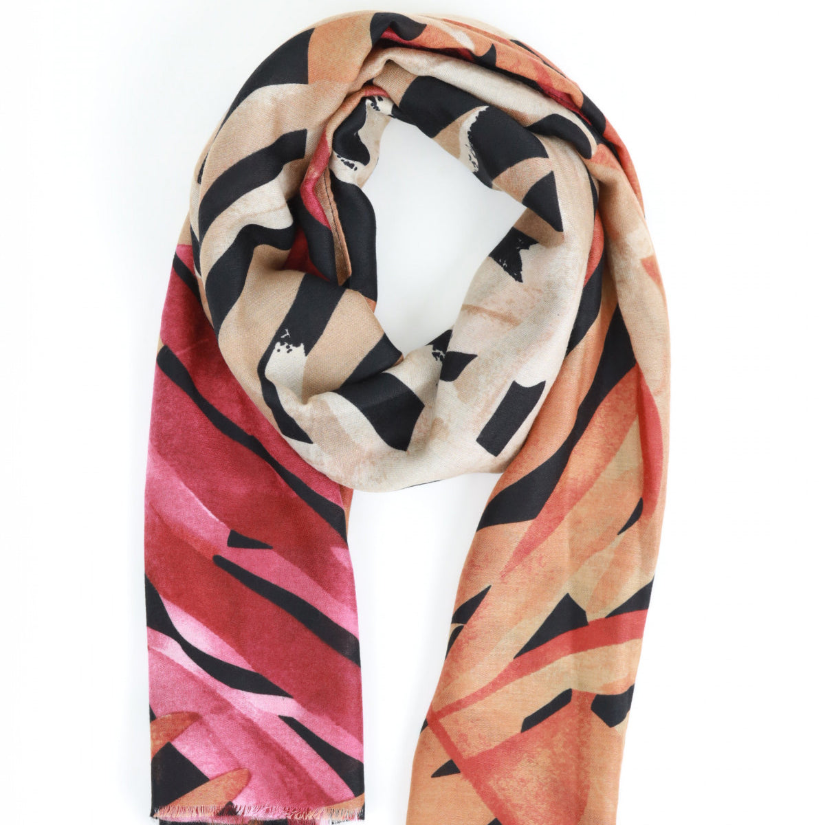 SUSY MIX Stola Donna in Viscosa Multicolor Fantasia Foglie